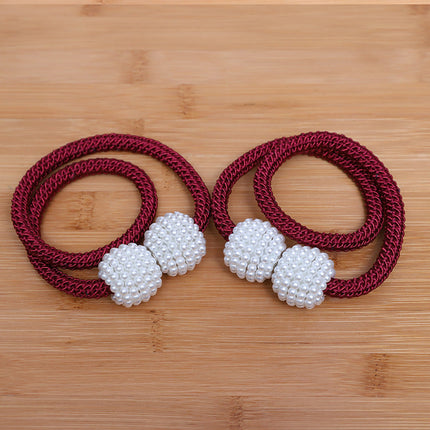 Pearl Magnetic Curtain Buckles with Elegant Design | Chic Closure for Home Decor