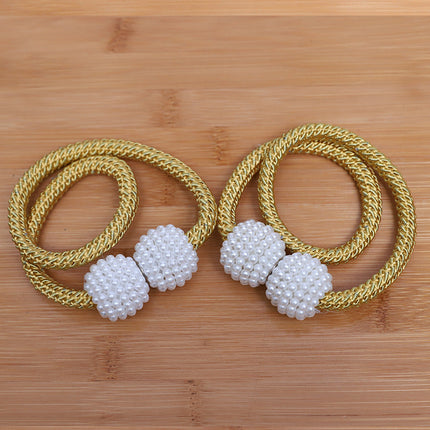 Pearl Magnetic Curtain Buckles with Elegant Design | Chic Closure for Home Decor