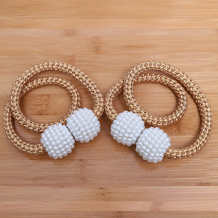 Pearl Magnetic Curtain Buckles with Elegant Design | Chic Closure for Home Decor