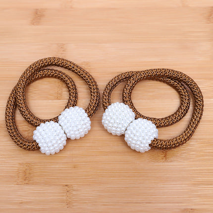 Pearl Magnetic Curtain Buckles with Elegant Design | Chic Closure for Home Decor