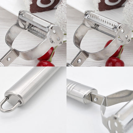 2-in-1 Vegetable Peeler and Grater with Stainless Steel Blades, Comfort-Grip Handle for Potatoes, Cucumbers and Fruit