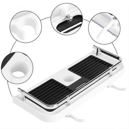 No-Drill Shower Shelf with Adjustable Design | Rust-Resistant Storage for Easy Organizing