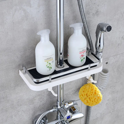 No-Drill Shower Shelf with Adjustable Design | Rust-Resistant Storage for Easy Organizing