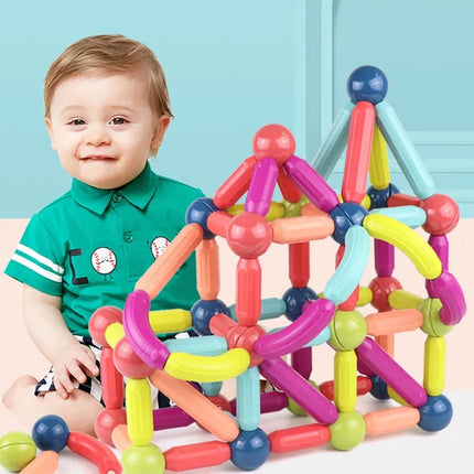 Magnetic Building Blocks Set for Kids, Snap Together Pieces Sized for Little Hands, Screen Free Indoor Play