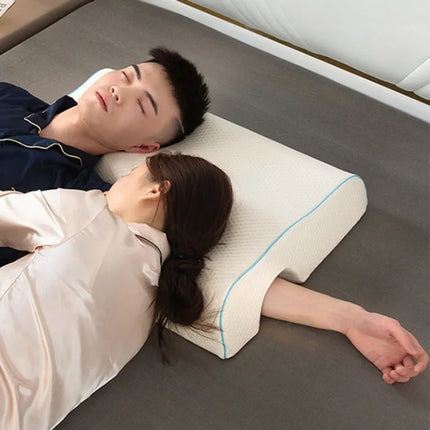 Cuddle Pillow for Couples, Memory Foam Arm Rest Pillow With Arched Design for Side Sleepers, Left or Right