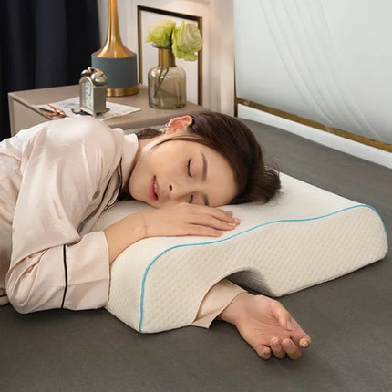 Cuddle Pillow for Couples, Memory Foam Arm Rest Pillow With Arched Design for Side Sleepers, Left or Right