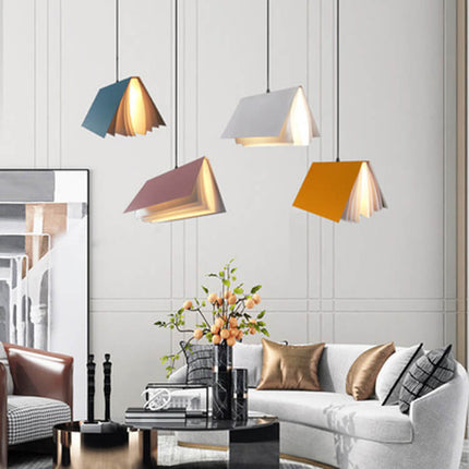 Flying Book Pendant Light with Adjustable Height | Unique Home Decor for Warm Ambient Illumination