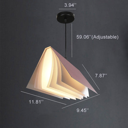 Flying Book Pendant Light with Adjustable Height | Unique Home Decor for Warm Ambient Illumination