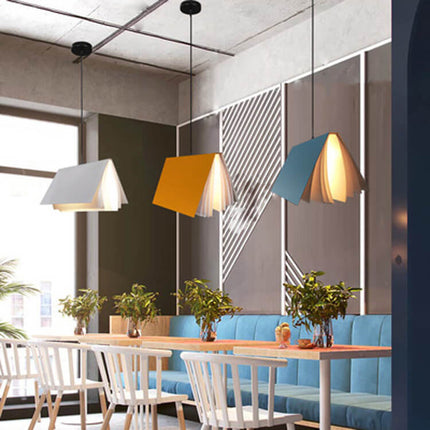 Flying Book Pendant Light with Adjustable Height | Unique Home Decor for Warm Ambient Illumination