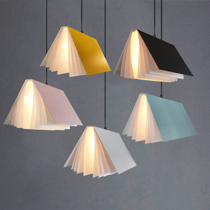 Flying Book Pendant Light with Adjustable Height | Unique Home Decor for Warm Ambient Illumination