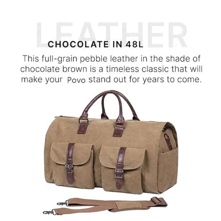 Duffle Bag for Travel, Convertible Garment Bag with Shoe Compartment – image 8