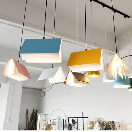 Flying Book Pendant Light with Adjustable Height | Unique Home Decor for Warm Ambient Illumination