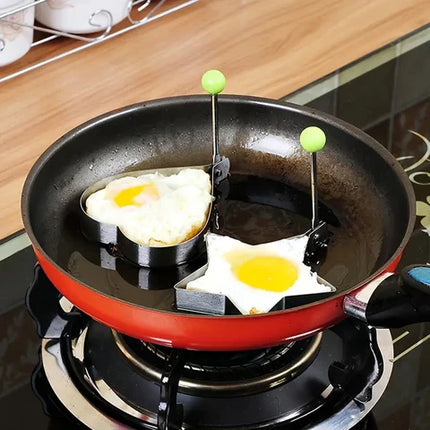 Egg and Pancake Mold Set of 10 Non-Stick Shapes for Fried Eggs and Pancakes at Family Breakfast