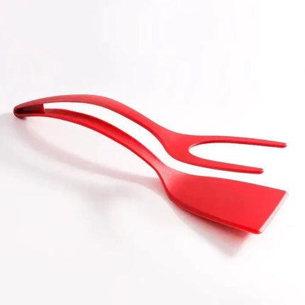 2-in-1 Silicone Spatula and Tongs, Heat-Resistant Kitchen Turner for Flipping Fish, Fried Eggs and French Toast