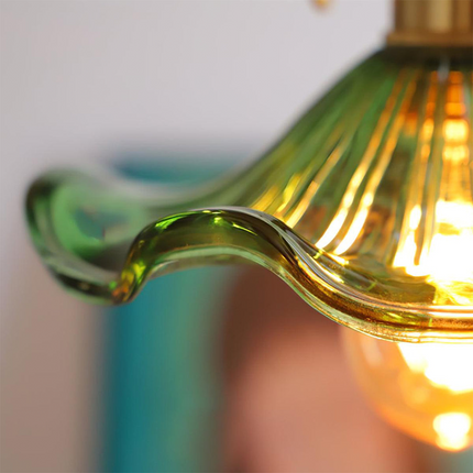 Flower Glass LED Pendant Light with Unique Design | Warm Glow for Cozy Home Ambience