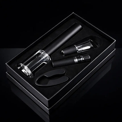 Wine Bottle Opener Set, Air Pump Needle Cork Remover with Foil Cutter, Aerator Pourer and Vacuum Seal, for Easy Cork Removal