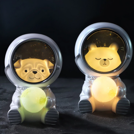 Animal Night Light for Kids, Soft LED Bedside Lamp with One Button Switch in Dog, Bear and Cat Designs
