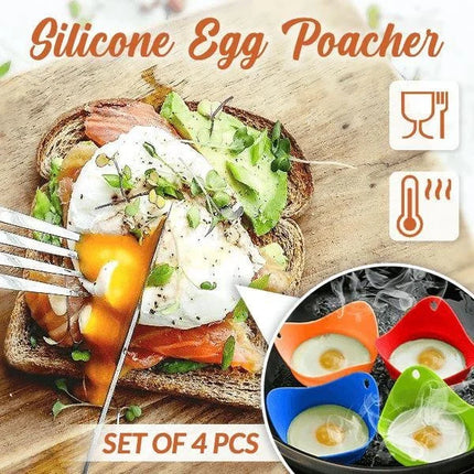 Silicone Egg Poacher Set with Non-Stick Design | Easy Cooking for Perfectly Poached Eggs