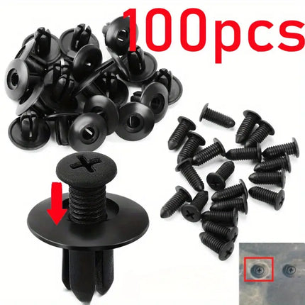 Multipurpose Car Fastener Clips Set with Durable Design | 100-Pack for Easy Organization
