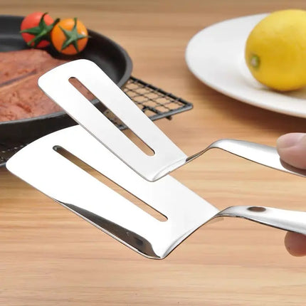 Silicone Kitchen Spatula, 2-in-1 Heat-Resistant Non-Stick Turner with Thin Beveled Edge for Eggs, Pancakes and Fish