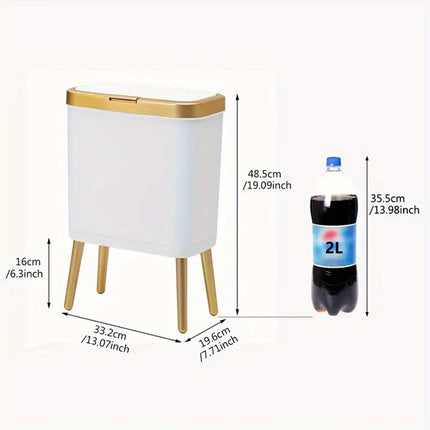 15L Odour-Sealing Trash Can with Flip-Top Lid | Modern Waste Bin for Kitchen and Bathroom Organization