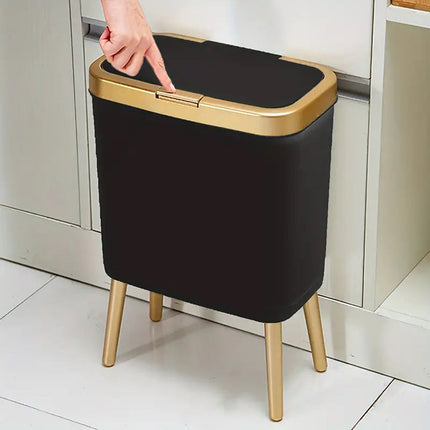 15L Odour-Sealing Trash Can with Flip-Top Lid | Modern Waste Bin for Kitchen and Bathroom Organization