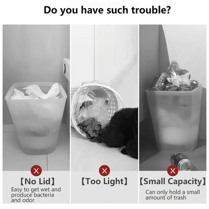 15L Odour-Sealing Trash Can with Flip-Top Lid | Modern Waste Bin for Kitchen and Bathroom Organization