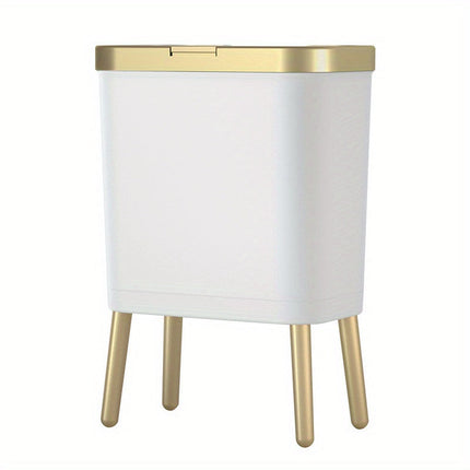 15L Odour-Sealing Trash Can with Flip-Top Lid | Modern Waste Bin for Kitchen and Bathroom Organization
