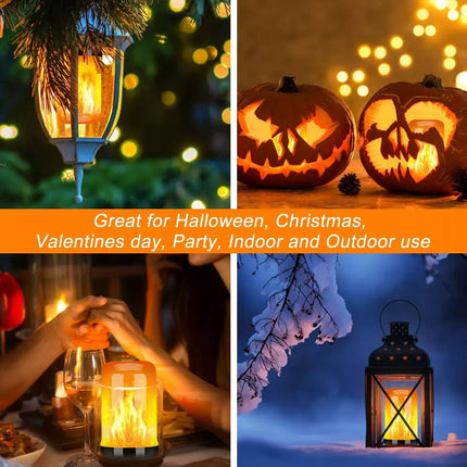 LED Flame Effect Light Bulb, 7W E26 E27 Flickering Fire Bulb, 3 Flame Modes for Table Lamps and Lanterns