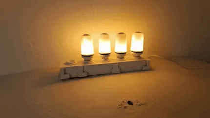 LED Flame Effect Light Bulb, 7W E26 E27 Flickering Fire Bulb, 3 Flame Modes for Table Lamps and Lanterns