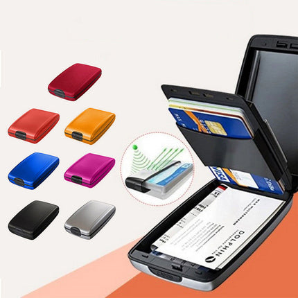RFID Blocking Card Holder Wallet, Slim Rigid Case for Cards, Cash and Tickets, 5 Colors, Travel Wallet for Men and Women