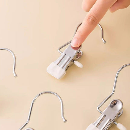 Closet Hanger Clips, Clip Hangers for Skirts and Pants, Space Saving Wardrobe Organizer, Set of 5 or 20