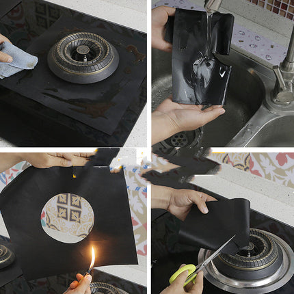 Gas Stove Burner Protector Mats, Non Stick Heat Resistant Hob Covers for Easy Kitchen Cleanup