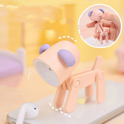 Animal Night Light for Kids, Puppy and Deer Shaped Bedside Lamp in 6 Colors, Soft Glow Lamp for Nursery