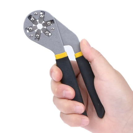 Self Adjusting Wrench with Self Tightening Jaws for Nuts and Bolts, Red and Yellow Universal Spanner for DIY Home Repairs