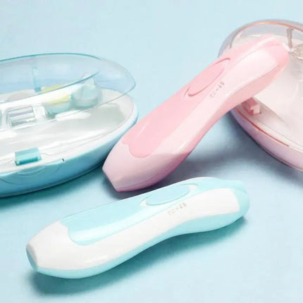 Electric Baby Nail Trimmer and Polisher Set, Whisper-Quiet Motor, Interchangeable Heads for Newborns, Toddlers and Adults