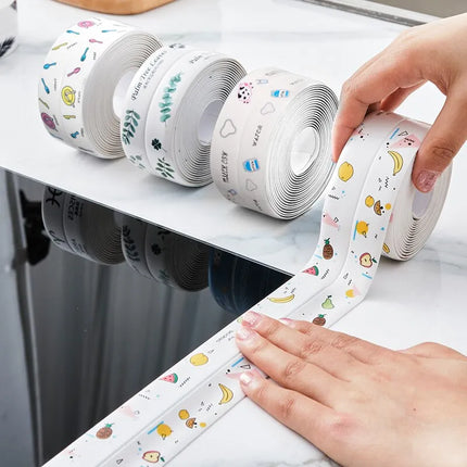 Waterproof Sealing Tape for Sink and Bathtub Corners, Self Adhesive Kitchen and Bath Seam Strip, 7 Patterns
