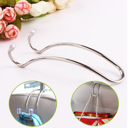 Car Headrest Hooks for Handbags, Coats and Shopping Bags, Backseat Hangers That Free Up Seat Space and Legroom