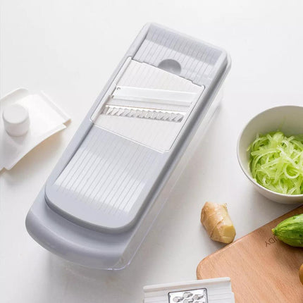 Vegetable Chopper with 4 Blades, Dicer, Julienne and Ribbon Spiralizer Set, BPA Free with Soft Grip TPU Handle
