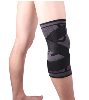 Sports Knee Pads with Adhesive Tape, Breathable Double Beam Meniscus Support, Sizes S to XXXL