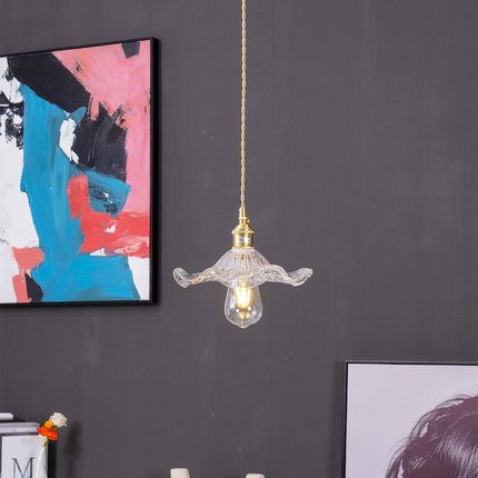 Flower Glass LED Pendant Light with Unique Design | Warm Glow for Cozy Home Ambience