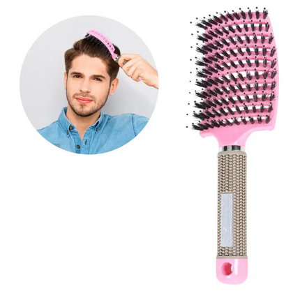 Detangling Hair Brush, Curved Bristle and Nylon Detangling Brush for Scalp Massage – image 10