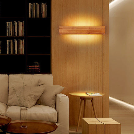Modern Wooden LED Wall Lamp with Soft Lighting | Cozy Illumination for Bedrooms and Living Rooms