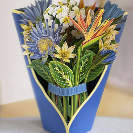 3D Pop-Up Flower Bouquet Greeting Card, 18 Flower Designs, Long-Lasting Keepsake Blooms, Gift for Birthdays and All Occasions