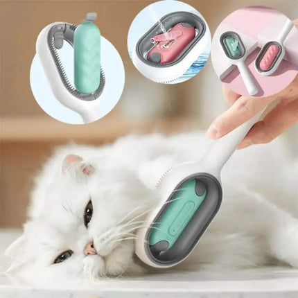 Pet Cleaning Brush with Self-Cleaning Feature | Gentle Grooming Tool for All Coat Types