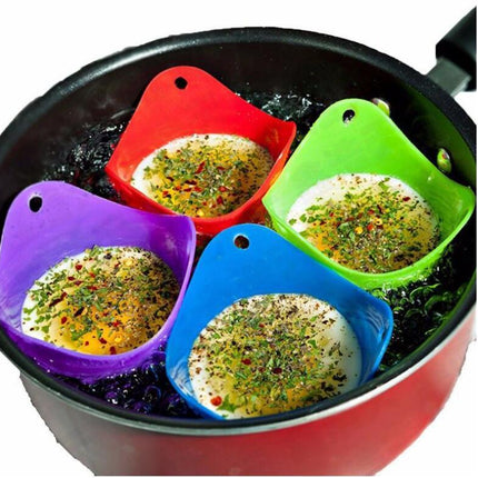 Silicone Egg Poacher Set with Non-Stick Design | Easy Cooking for Perfectly Poached Eggs