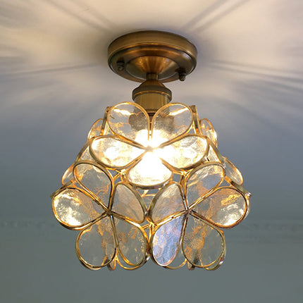 Flush Mount Ceiling Light Fixture, Retro Flower Vintage Bedroom Lighting, Colorful Hallway Lighting for Entryway_03