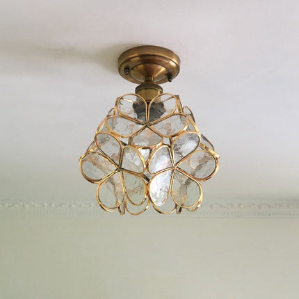 Flush Mount Ceiling Light Fixture, Retro Flower Vintage Bedroom Lighting, Colorful Hallway Lighting for Entryway_07