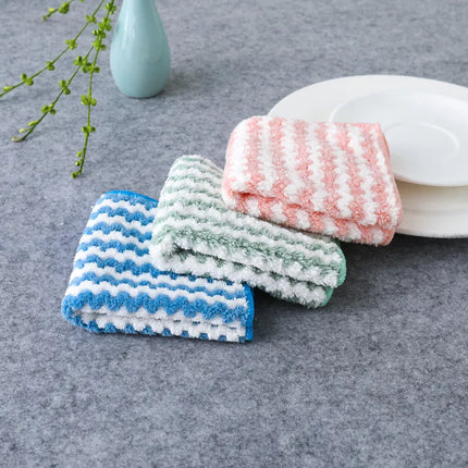 Microfiber Dishwashing Cloths with Streak-Free Cleaning | Set of 10 for Effortless Kitchen Care(Set of 10)