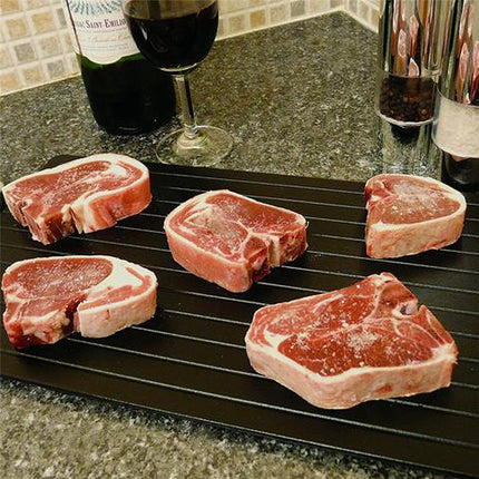 Defrosting Tray for Frozen Meat, Large Aluminium Thawing Plate with Non Stick Coating, No Electricity Needed